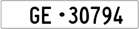 Trailer License Plate